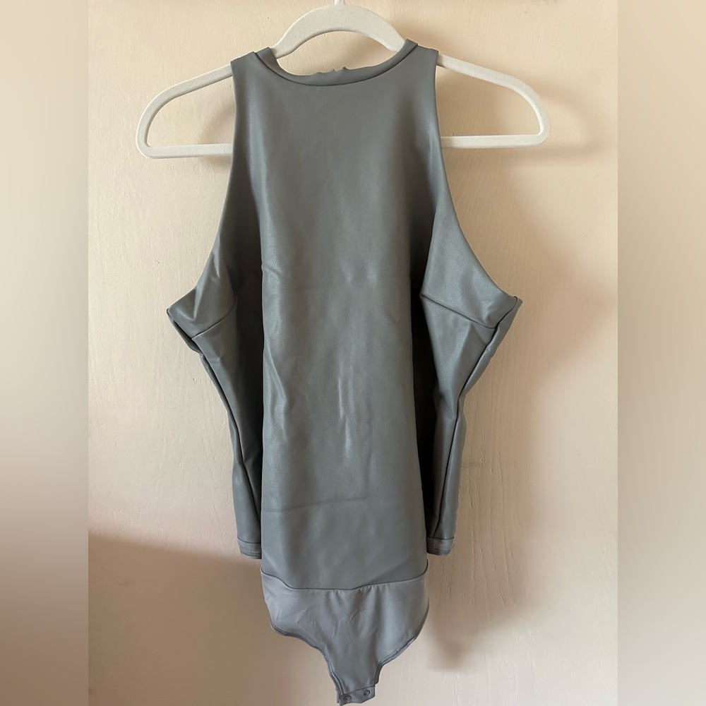 *NEW & UNUSED* SKIMS Faux Leather Cobalt bodysuit